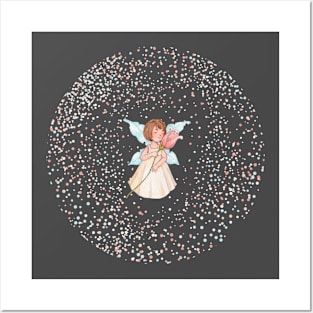 Cute Fairy on Fairy Dust Posters and Art